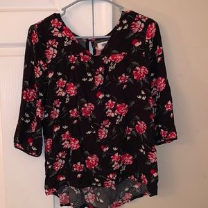 Black and red floral blouse great condition only worn a couple times